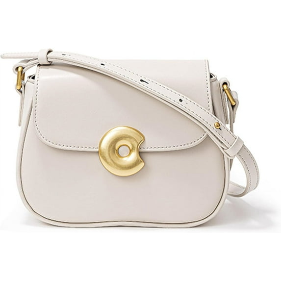 Flap Crossbody for Women Genuine Leather Saddle Shoulder Bags Vintage Handbags and Purses with Magnetic Closure