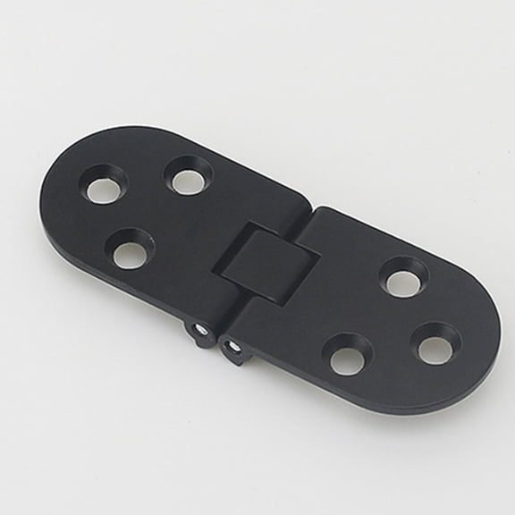 Flap Hinge 180 Degree Zinc Alloy for Folding Tables, Furniture, and Cabinet Doors with Embedded Installation (Black)