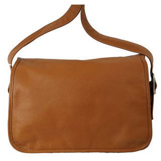 Flap-Over Leather Handbag