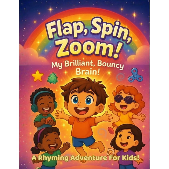 Flap, Spin, Zoom! My Brilliant, Bouncy, Autistic Brain: Celebrating stimming, feelings, and brilliant brains, (Paperback)