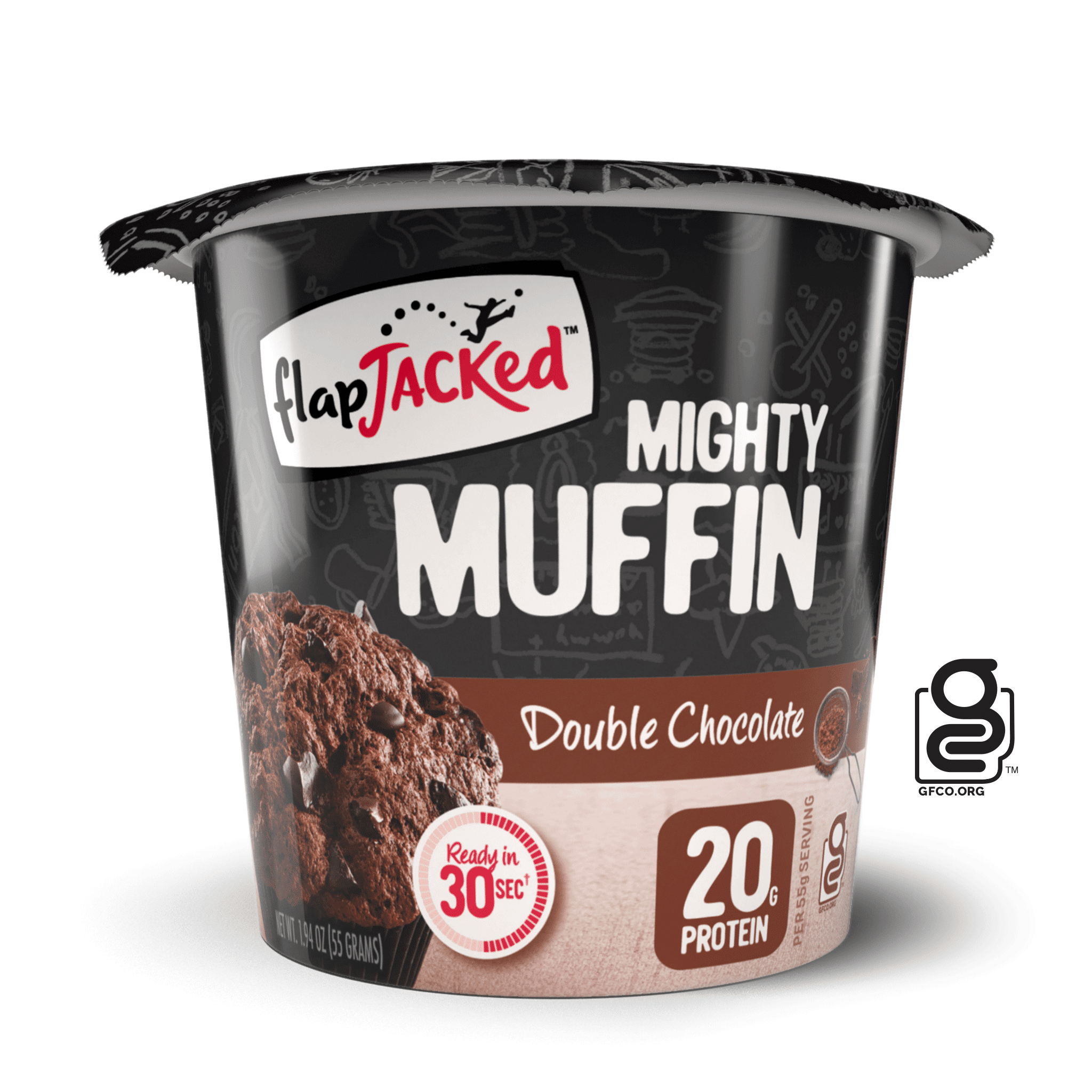 FlapJacked Mighty Muffin Double Chocolate Microwavable Muffin Cup ...