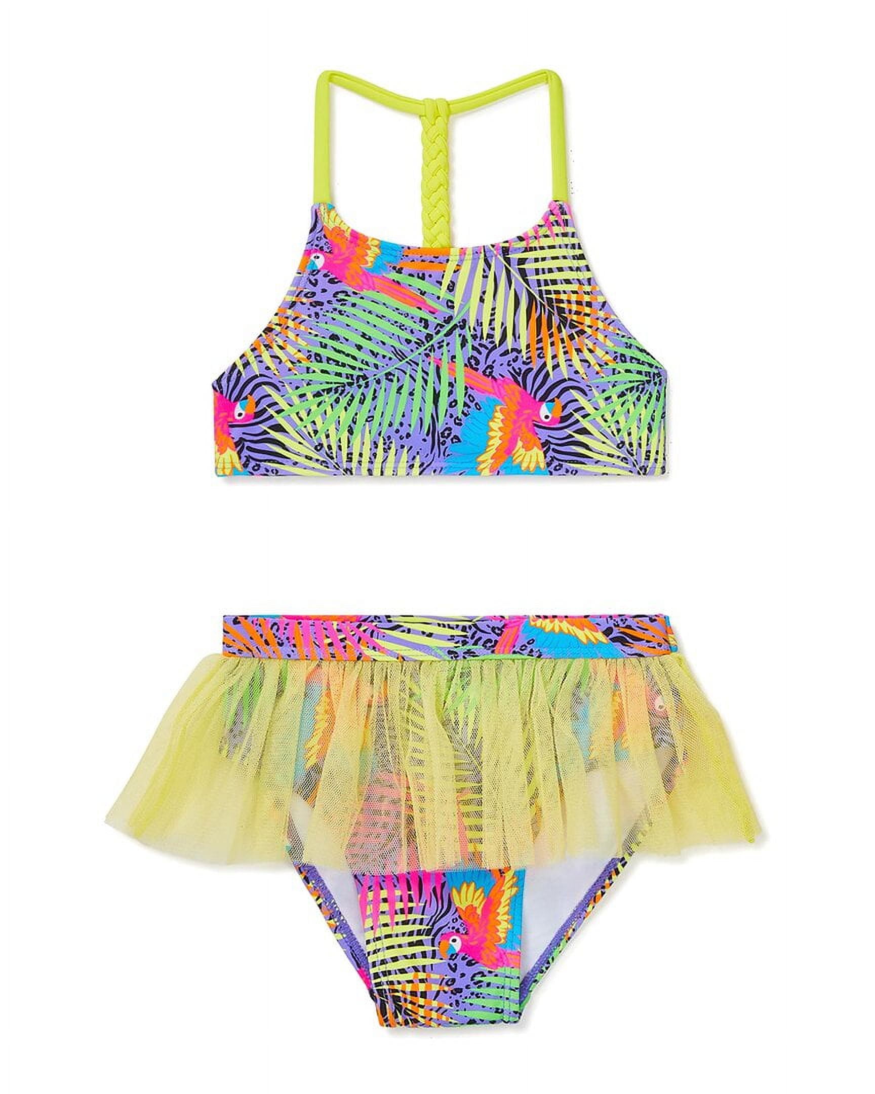 Flapdoodles girls Mermaid Applique 2pc Swimsuit G6 Pink Walmart