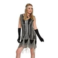 thumbnail image 1 of Flapper Dress, Black & Silver - 2XL, 1 of 1