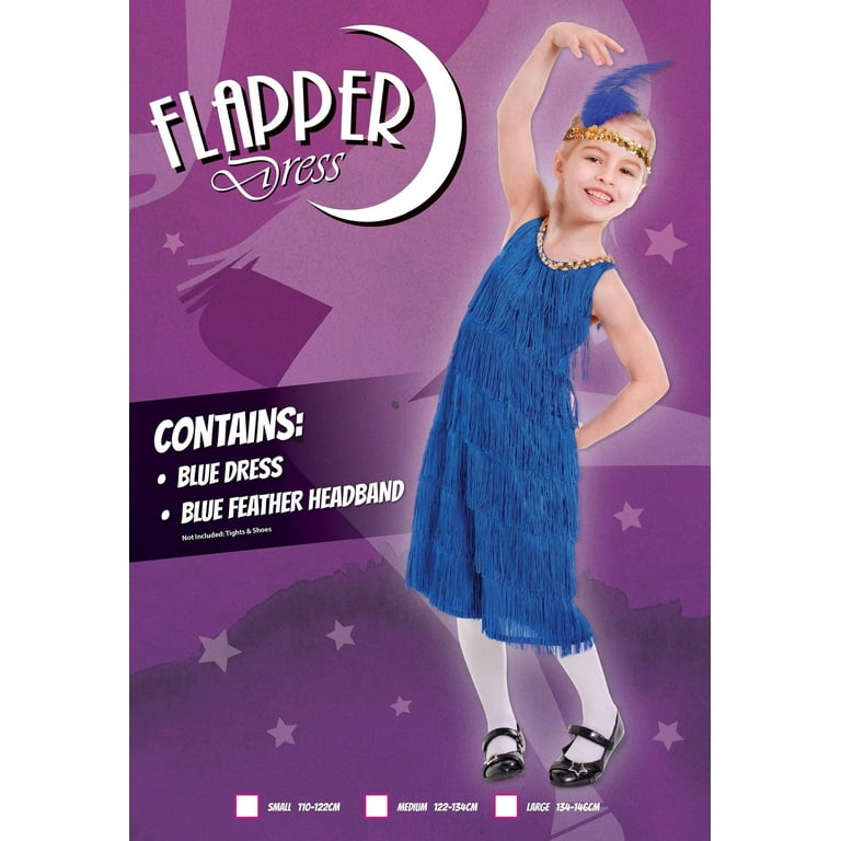 Flapper Dress Blue Childrens Costume Flapper Dress Blue Childrens Costume