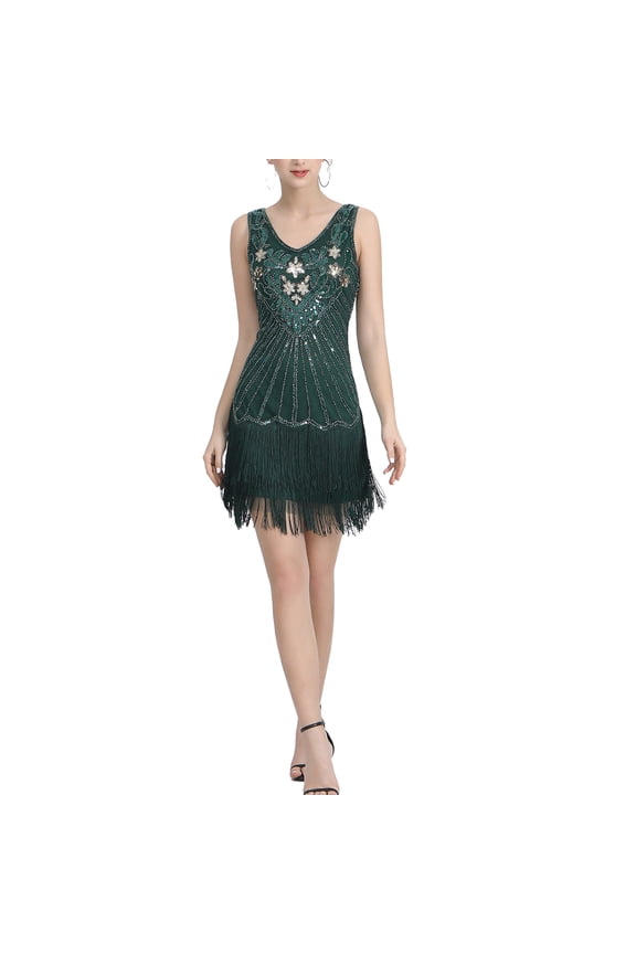 Flapper Dress Dance Embellished Short 20S Prom Cocktail Wedding Reception Wear