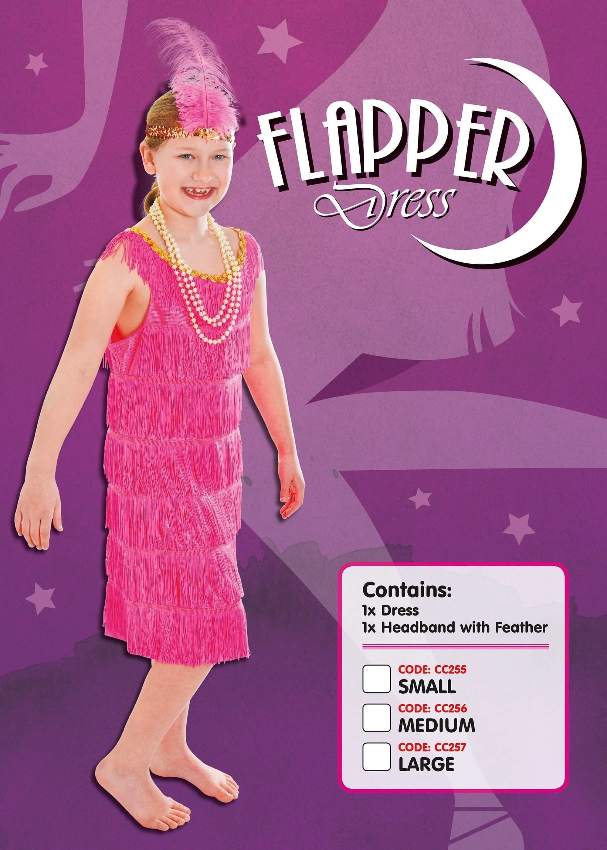 Flapper Dress Pink Childrens Costume
