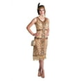 thumbnail image 1 of Flapper Dress with Sequins, Peach & Multi Color - Extra Large, 1 of 1