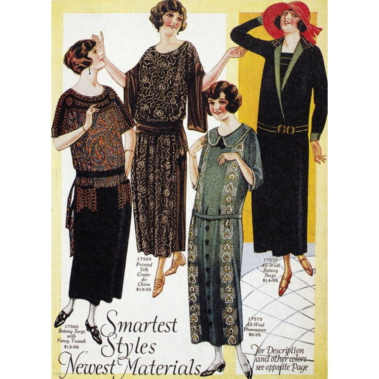 Flappers, 1926. /Ncanadian Advertisement For Women'S Dresses, 1926. Poster  Print by (24 x 36) 
