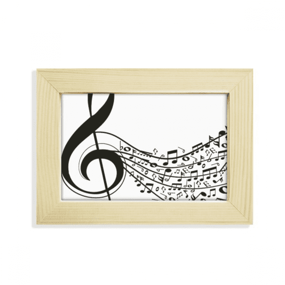 Flappg Music Notes Treble Clef Desktop Decorate Photo Frame Picture Art Painting 5x7 inch