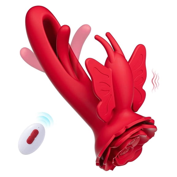 Honey Play Box Flapping and Tickling Vibrator, Red, 1 Count