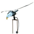 thumbnail image 1 of Flapping Metal Brown Gray Owl Yard Stake Rocking Wind Whirly-Gig Garden Art, 1 of 2