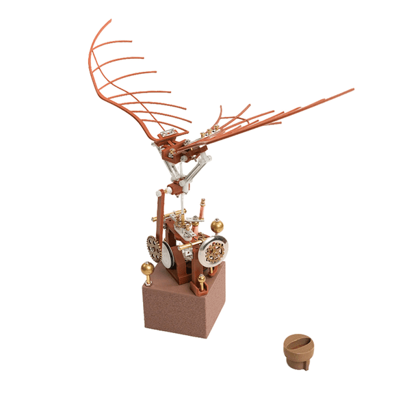 Flapping Wing Machine 3D Metal Dragon Model Kit 243PCS, Steampunk Mechanical Flying Dragon DIY Assembly Puzzle with Movable Wings Music Box Collectible Display