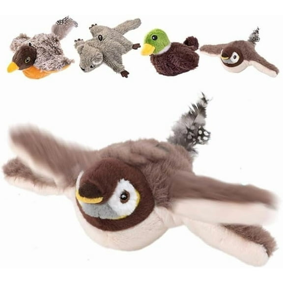 Flappy Bird Cat Toy, 2026 New Flying Bird Cat Toy, Simulation Interactive Chirping Bird Cat Toys with Flapping Wings for Indoor Cats Kitten Toy