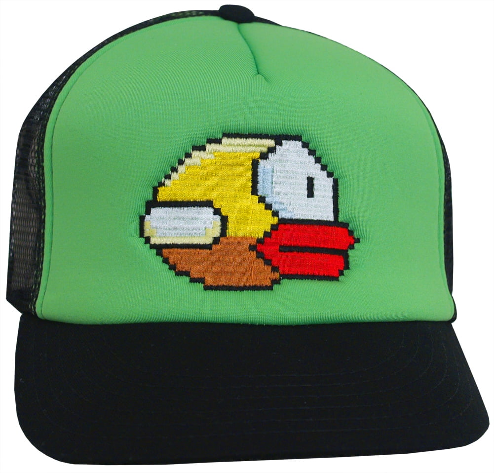 Flappy Bird Game Over Black Adjustable Snapback Trucker Hat