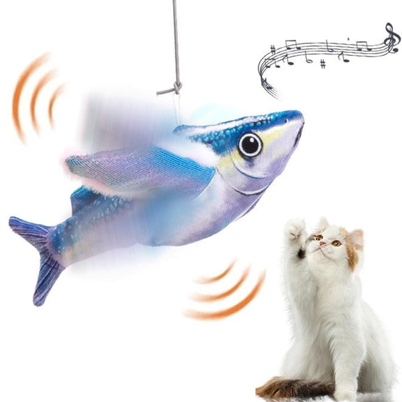Flappy Fish Cat Toy,Chirping Bird Interactive Toy for Indoor Cats,USB Rechargeable,Simulated Chirping Floppy Fish Cat Toys Flapping Wings,Interactive Catnip Toys for Kitten or Small Dog