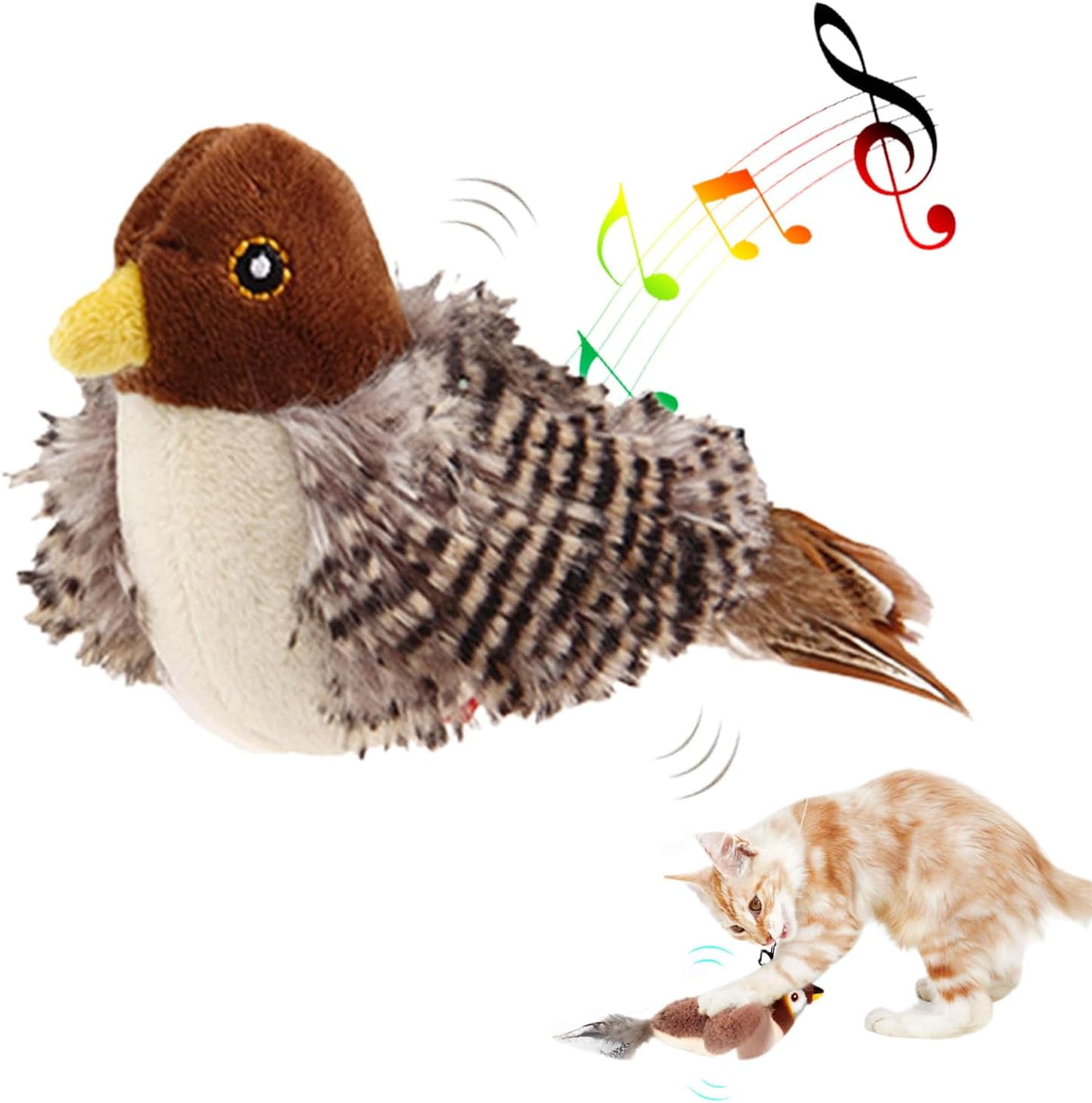 Flatternder Vogel Katzen Spielzeug - USB-aufladbar Mit Bewegungsensor