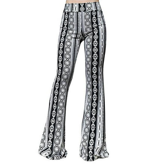 Flare Bell Bottom Pants for Women High Waist Jogging Trousers Ladies Wide Leg Leggings Palazzo Pants Yoga Leisure Casual Lepoard Plaid Long Pants