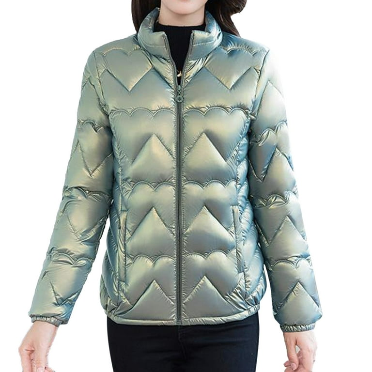 Flare Coats for Women Women Plus Size Bright Waterproof Lightweight Warm  Jacket Windproof Topped Down Women's Winter Coat with Hood Women Jackets