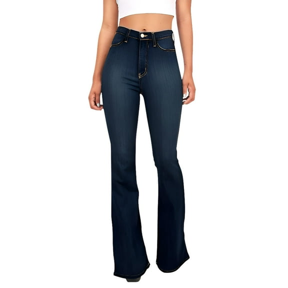 Flare Jeans for Women Women's Bootcut Bell Bottom Jeans High Waisted Stretch Slimming Bell Bottoms Jeans Plus Size Jeans for Women