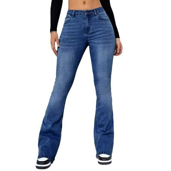 Flare Jeans for Women Women's Bootcut Bell Bottom Jeans High Waisted Stretch Slimming Bell Bottoms Jeans