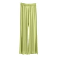 thumbnail image 1 of Yubnlvae Women's Flared Dance Pants - Summer Lightweight Modal Wide-Leg Trousers with Elastic Waist (Slimming Straight Cut | Plus Size Available) (Green | L), 1 of 4