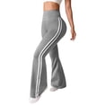 thumbnail image 1 of Flare Legging for Women Tummy Control Side Stripe Yoga Pants High Waisted Bell Bottoms Y2k Gym Athletic Track Pants Gray XL, 1 of 5