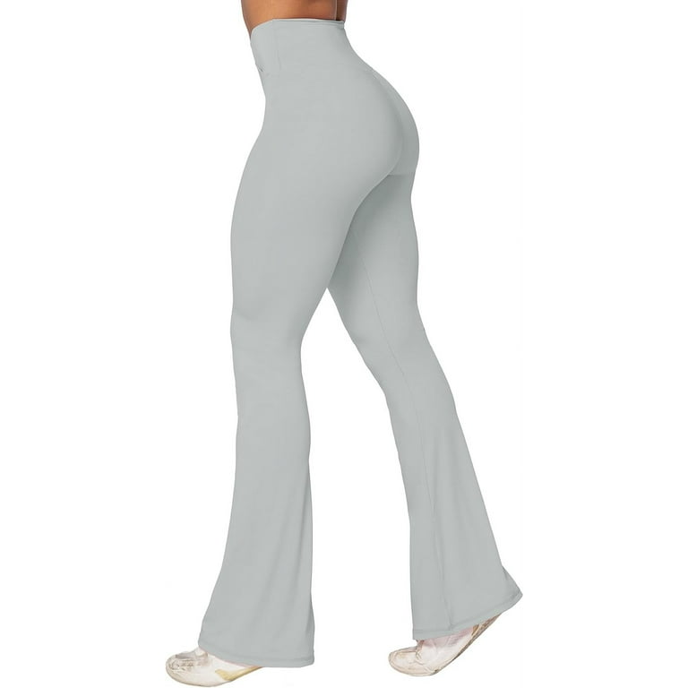 Flare Leggings, Crossover Yoga Pants with Tummy Control, High-Waisted and  Wide Leg 