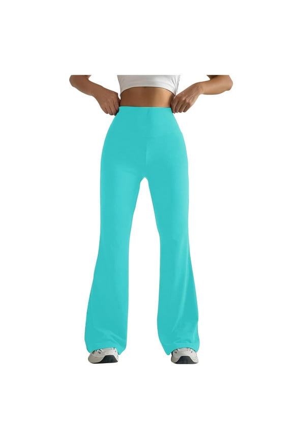 Flare Leggings For Women Sevevn Women Solid Color Tight Fitting Hip Shaping Flared Pants Yoga Pants