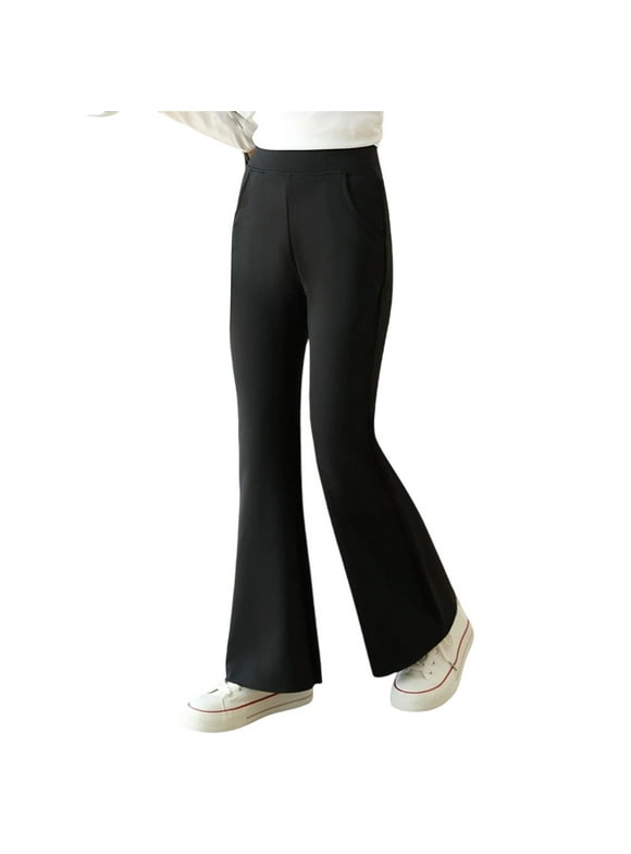 Flare Leggings Girls Flared Yoga Pants for Kids – Soft Stretchy Bootcut Tights for Everyday Casual Wear Spring Fall Sportswear Comfortable Kids Bottoms Suitable for Ages 3–15