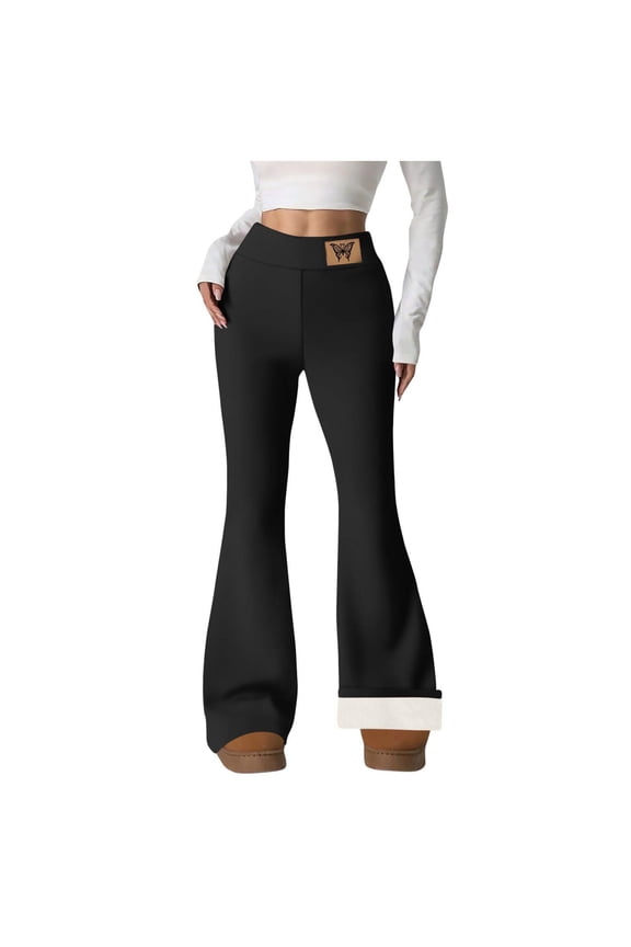 Flare Leggings for Women Butterfly Jeggings Elastic Waist Legging High Waisted Tights Tummy Control Jogger Sculpting and Butt-Lifting Jeggings Yoga Gym Pants(Black,M)