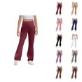 thumbnail image 1 of Flare Leggings for Girls 2025 Fashion High Waisted Bootcut Bell Bottoms Leggings Yoga Pants Kids Dress Pants, 1 of 5