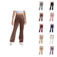 thumbnail image 1 of Flare Leggings for Girls 2025 Trendy High Waisted Bootcut Yoga Pants Bell Bottoms Leggings Kids Dress Pants, 1 of 5