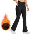 thumbnail image 1 of Flare Leggings for Women Fleece Lined High Waisted Winter Thermal Bootcut Yoga Pants with Pockets Stretch Workout Work Pants, 1 of 9