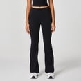 thumbnail image 1 of Flare Leggings for Women High Waisted Elastic Waist Bootcut Yoga Pants Stretch Solid Color Lounge Workout Running Leggings, 1 of 5