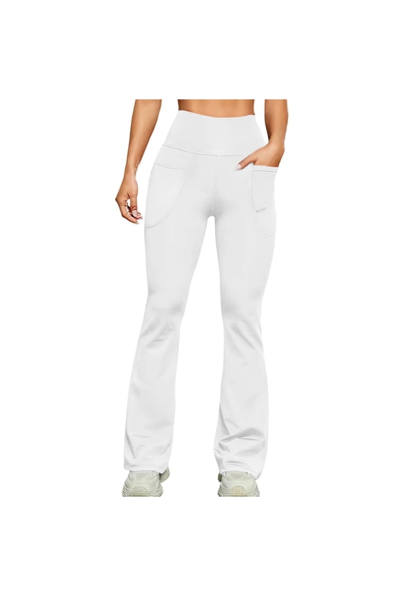 Flare Leggings for Women High Waisted Yoga Work Pants Tummy Control Athletic Comfy Soft with Pockets