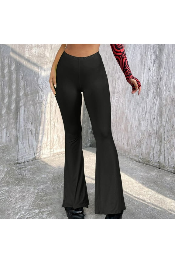 Flare Leggings for Women Tummy Control Butt Lifting Wide Legs Workout Joggers Sweatpants Seamless High Waisted Bootcuts Yoga Pants