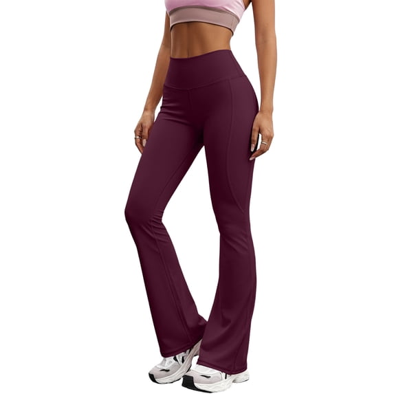Flare Leggings for Women Tummy Control High Waisted Flared Yoga Leggings Lightweight Butt Lifting Workout Pant