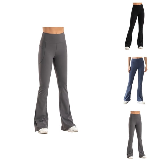 Flare Leggings for Women V-Type High Waisted Bell Bottom Pants Compression Flared Yoga Leggings Performance Workout Bottoms for Ladies