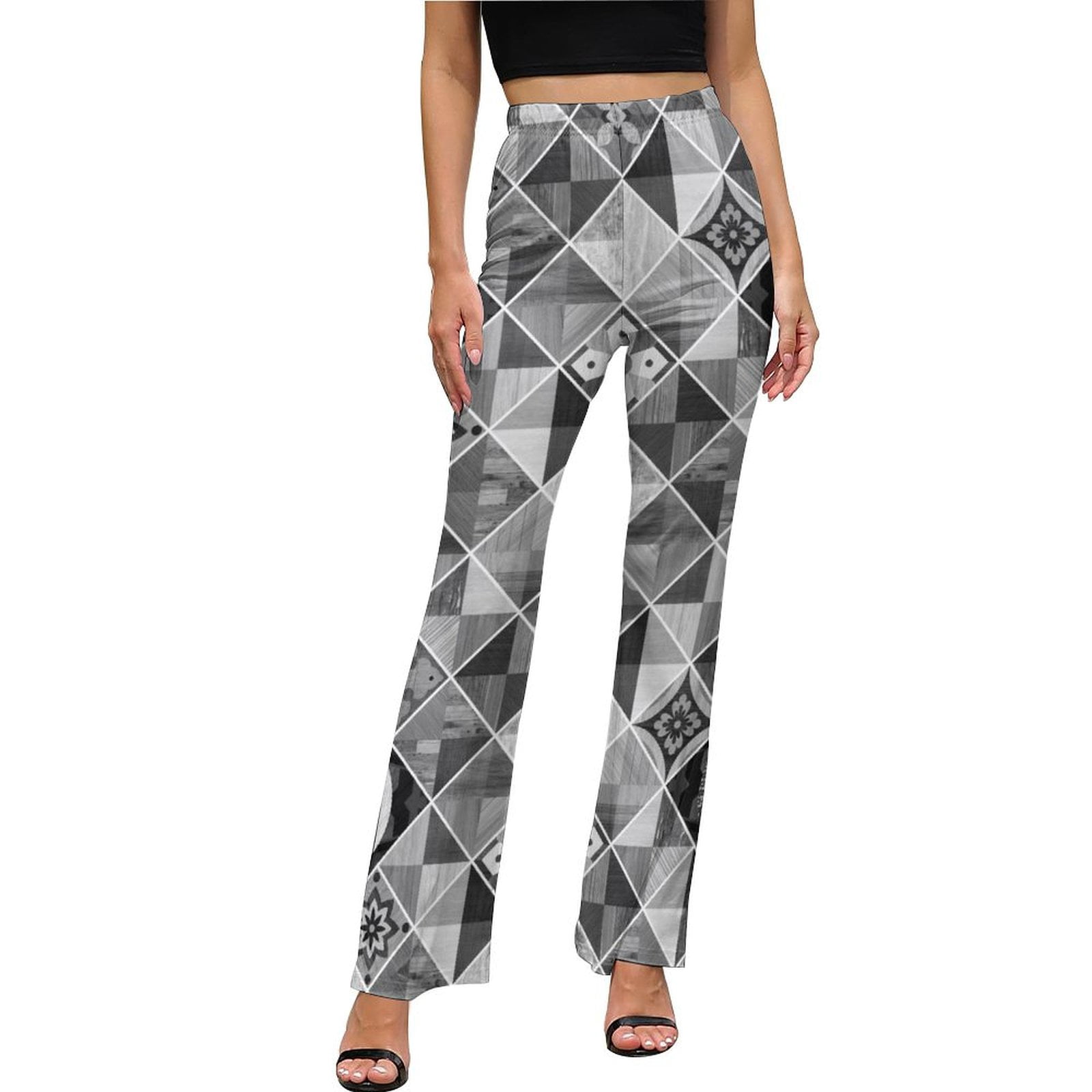 Pantaloni Yoga Donna A Zampa – Vita Alta Morbidi Per Fitness E Tempo Libero – Colore Marrone