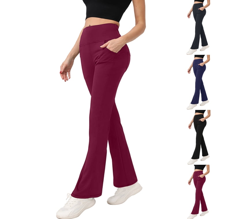 YEOREO Kalie Flare Scrunch Leggings For Women V Cross Waist Bell Bottom Yoga Pants Tummy Control Bootcut Workout Leggings P 301689111