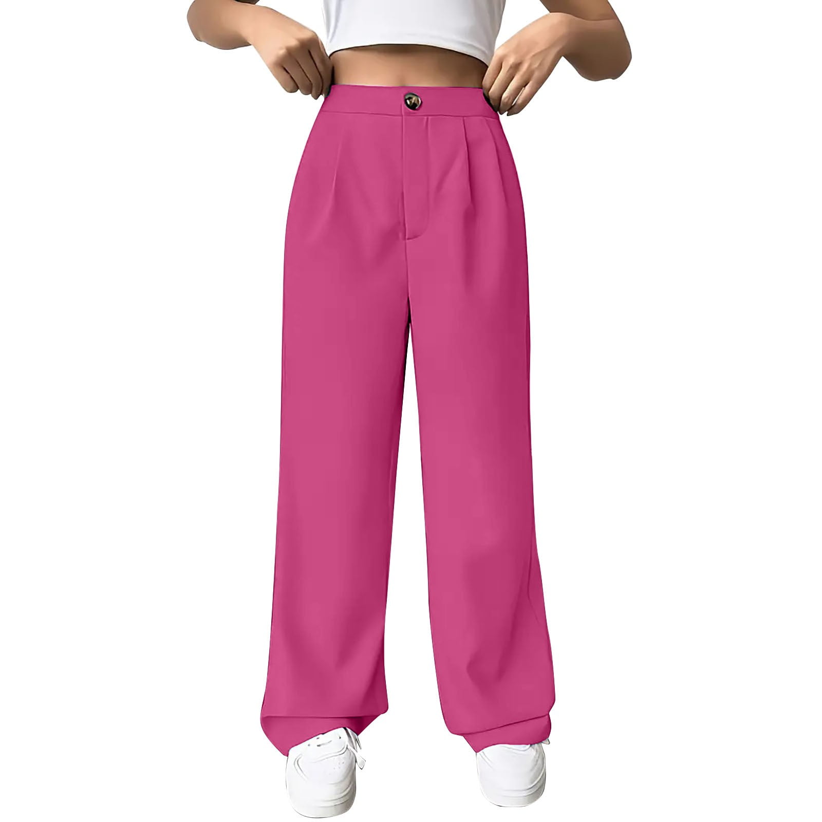 Flare Pants for Women Boho Stretchy Palazoo Dressy Breathable Work ...
