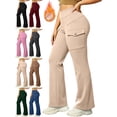 thumbnail image 1 of Flare Pants for Women High Waisted Stretch Slim Fit Pockets Versatile Yoga Pants, 1 of 7