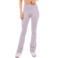 thumbnail image 1 of Flare Yoga Leggings with Pockets High Waist Stretchy Super Soft Workout Yoga Pants Smoke 2X, 1 of 4