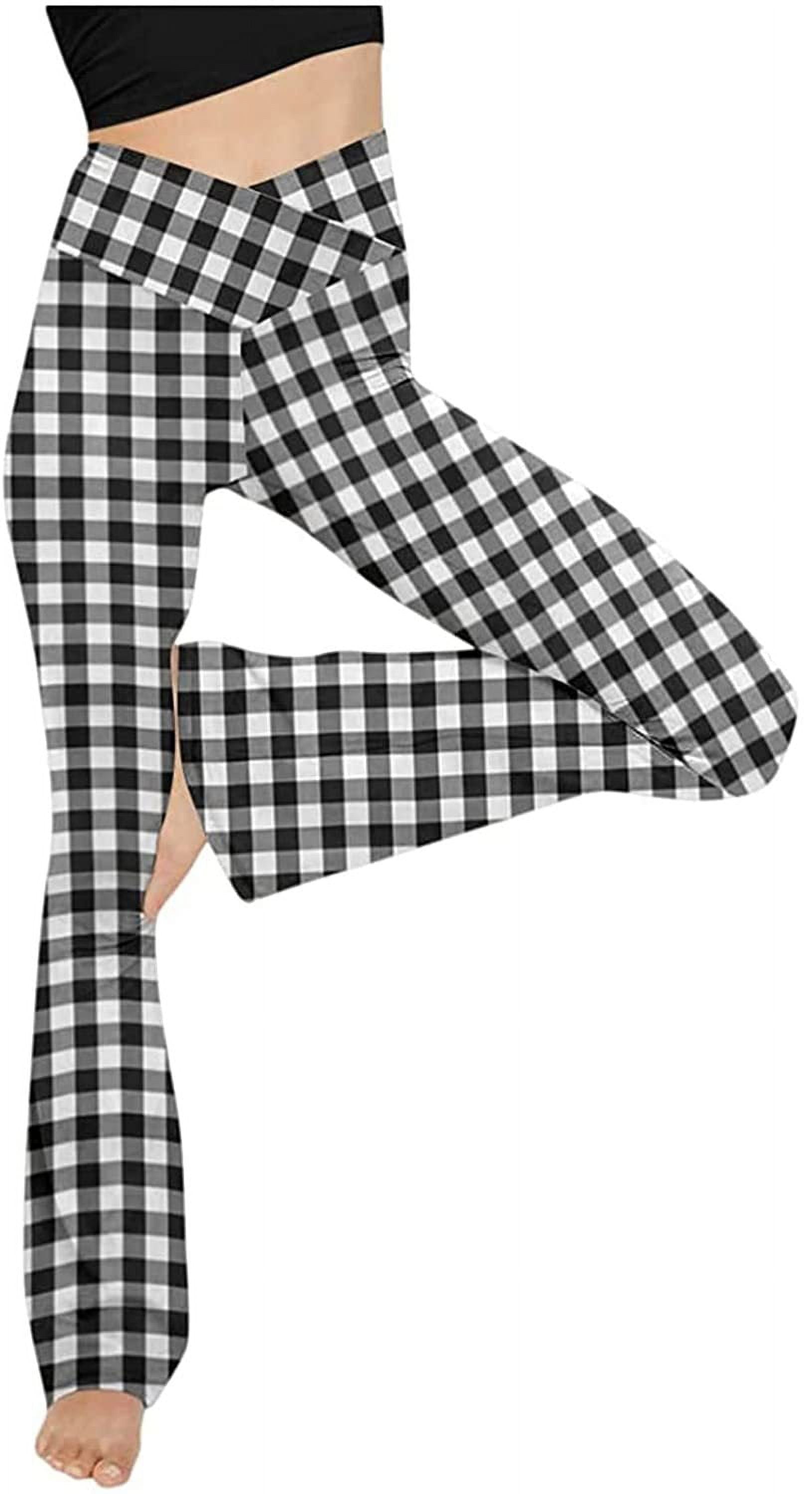 Flare Yoga Pants, Crossover Yoga Pants with Tummy Control, HighWaisted