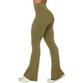 thumbnail image 1 of Flare Yoga Pants, Crossover Yoga Pants with Tummy Control, High-Waisted and Wide Leg, 1 of 7