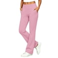 thumbnail image 1 of Flare Yoga Pants for Women Biker High Waisted Cozy Gym Workout Tummy Control Athletic Pants Workout Athletic Bicycle Stretchy Spring Leggings Running Joggers Scrub Pants, 1 of 4