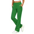 thumbnail image 1 of Flare Yoga Pants for Women Biker Joggers with Pockets Seamless Leggings High Waisted Gym Workout Running Workout Cozy Athletic Bicycle Stretchy Scrub Pants Tummy Control, 1 of 4