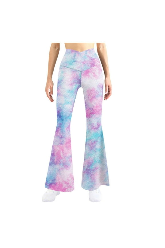 Flare Yoga Pants for Women Seamless High Waist Sports Leggings Casual Tie Dye Running Jogger Pant Bell Bottom Yoga Pants My orders