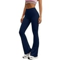 thumbnail image 1 of Flare Yoga Pants for Women Stretch High Waisted Tummy Control Bell Bottoms Leggings Comfy Casual Workout Bootcut Yoga Pants Navy XL, 1 of 6