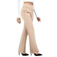 thumbnail image 1 of Flare Yoga Pants with Pockets for Women Bootcut Dress Pants Stretchy Business Casual Work Pant High Waisted Trousers, 2XL, 1 of 7